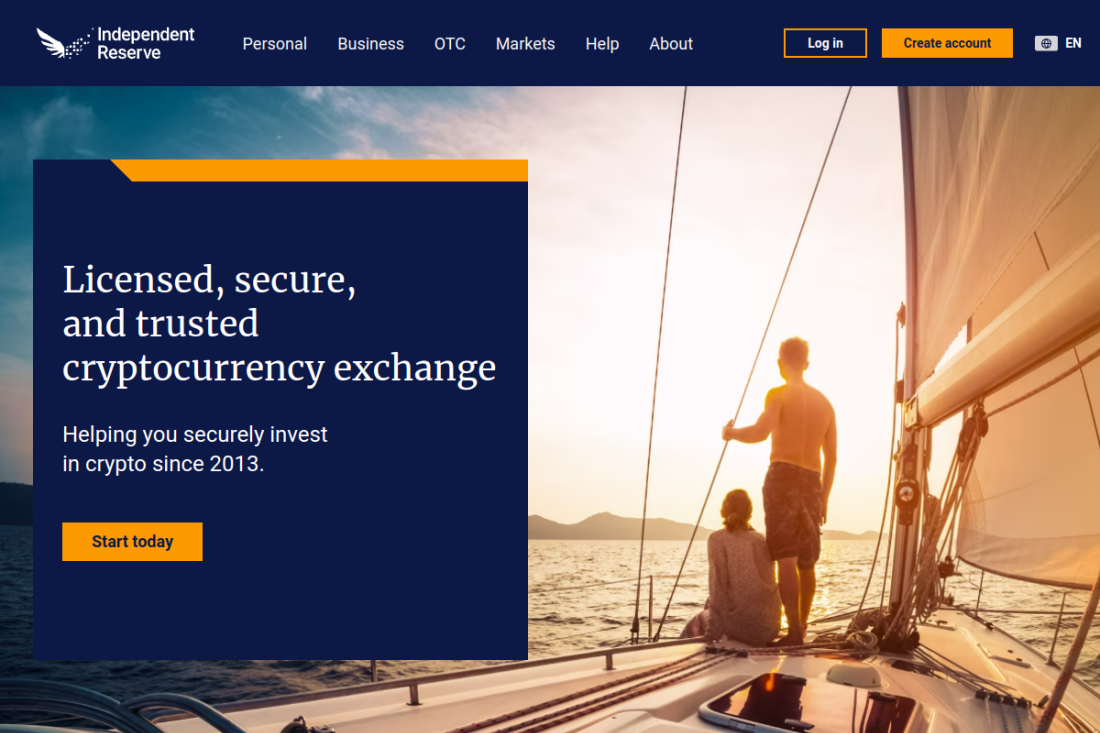 Independent Reserve homepage