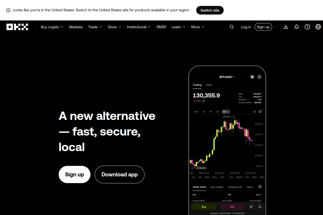 OKX homepage
