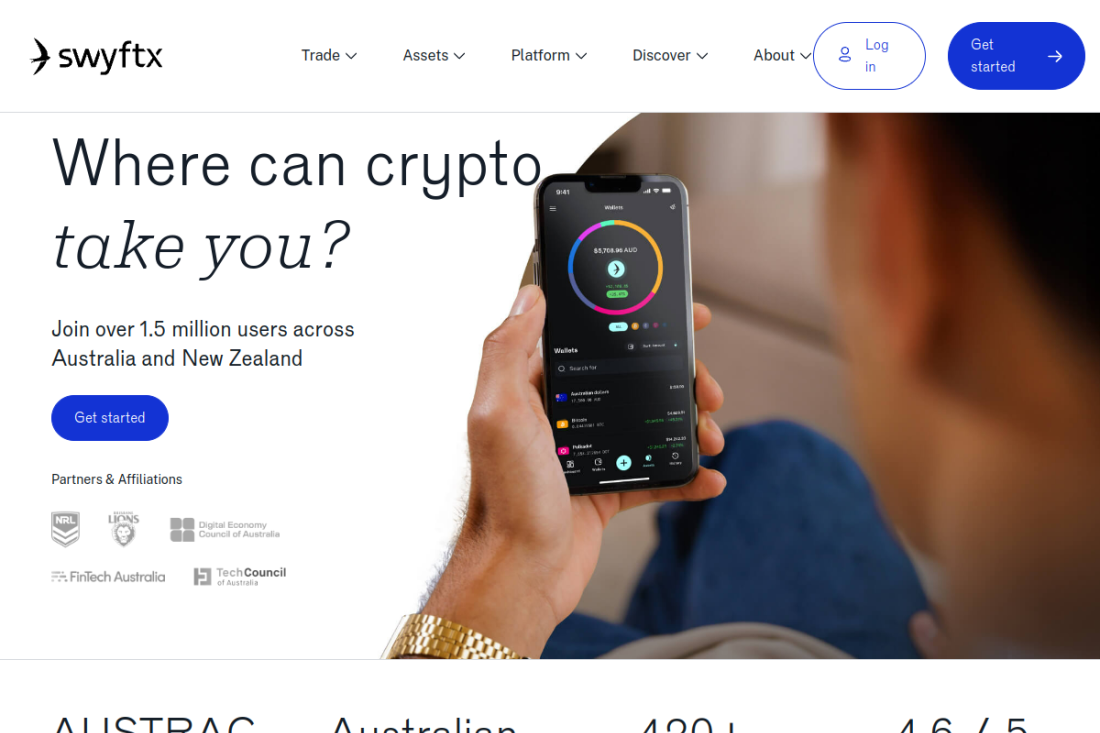 Swyftx homepage