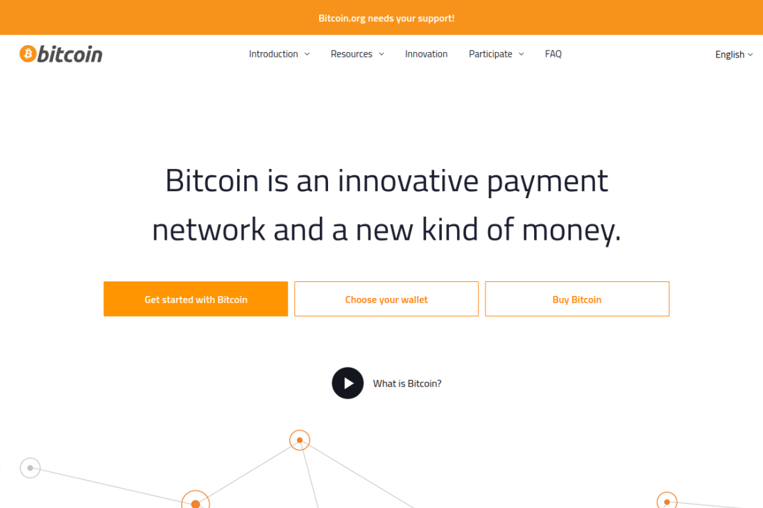 Bitcoin.org homepage